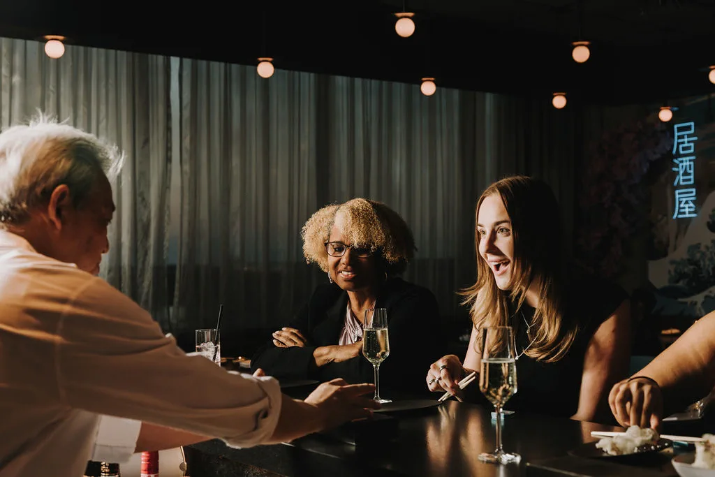 Guests enjoying the Omakase counter at The Naisho Room